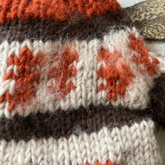 Wool Gloves Mittens Fleece Lining Convertible Handmade in Nepal - Picture 7 of 9